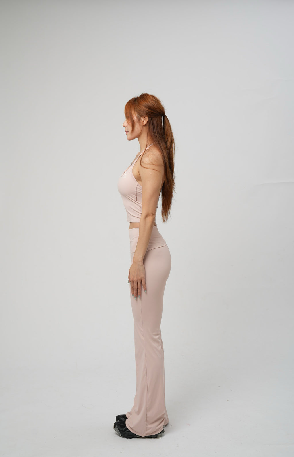 BACKLESS U-SHAPED LOW WAIST BOOTCUT LEGGINGS SET