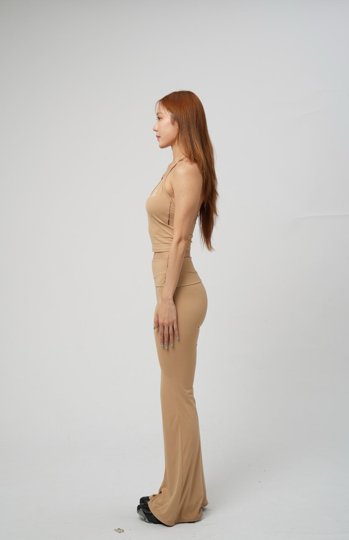 BACKLESS U-SHAPED LOW WAIST BOOTCUT LEGGINGS SET