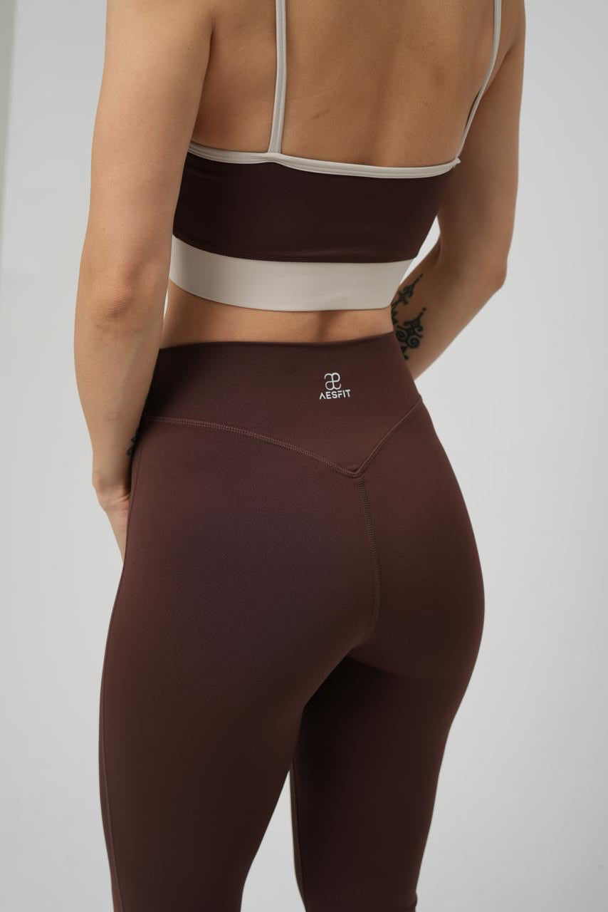 CHOCO-WHITE LINES TOP+BOOTCUT