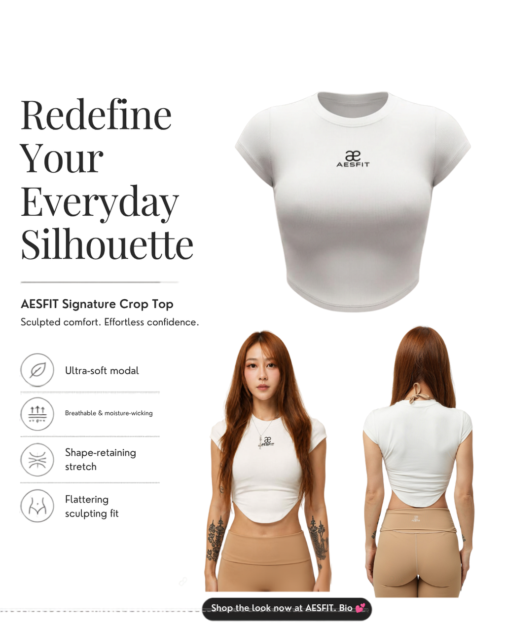 AESFIT signature Crop Top