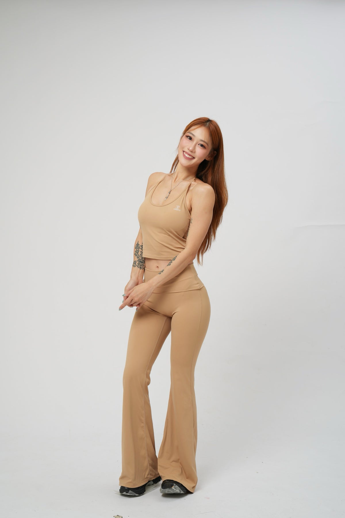 BACKLESS U-SHAPED LOW WAIST BOOTCUT LEGGINGS SET
