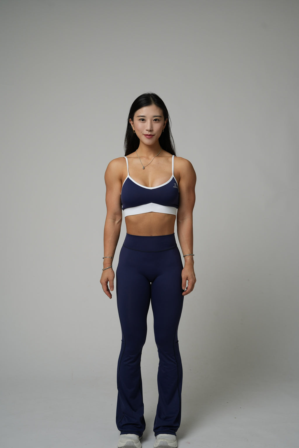 NAVY-WHITE LINES TOP+BOOTCUT