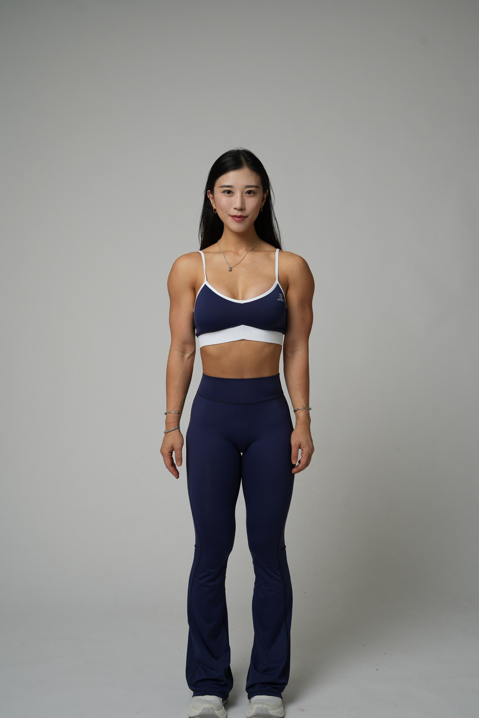 NAVY-WHITE LINES TOP+BOOTCUT