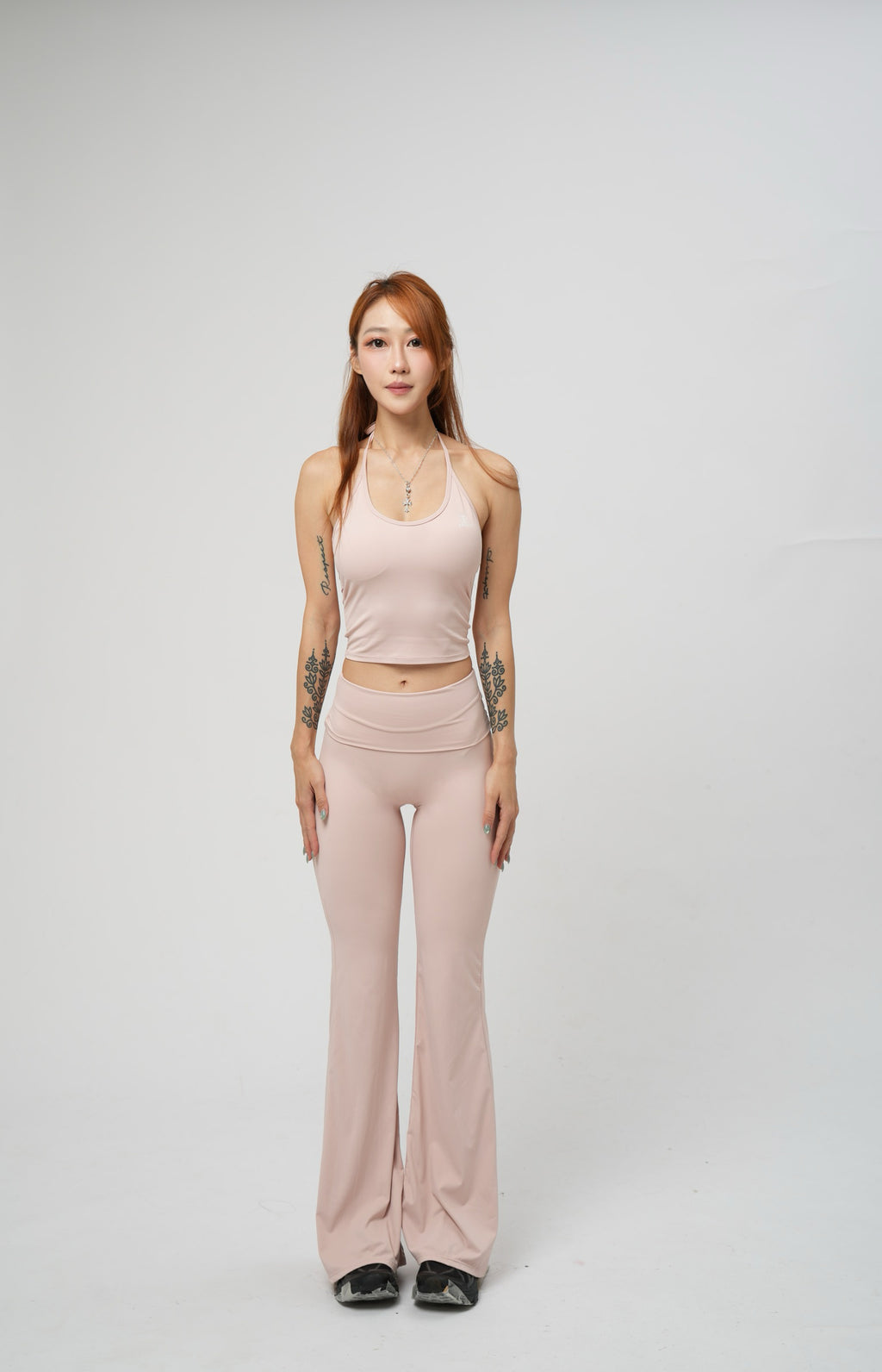 BACKLESS U-SHAPED LOW WAIST BOOTCUT LEGGINGS SET