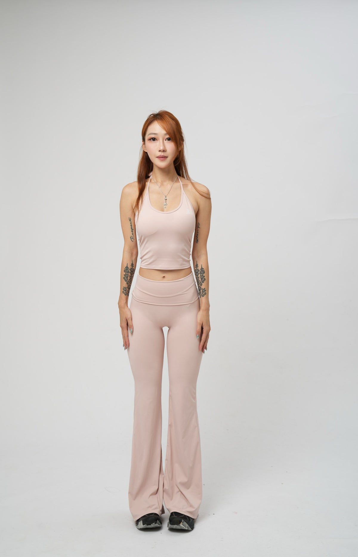 BACKLESS U-SHAPED LOW WAIST BOOTCUT LEGGINGS SET