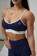 AESFIT Navy & White Contour Bra Top