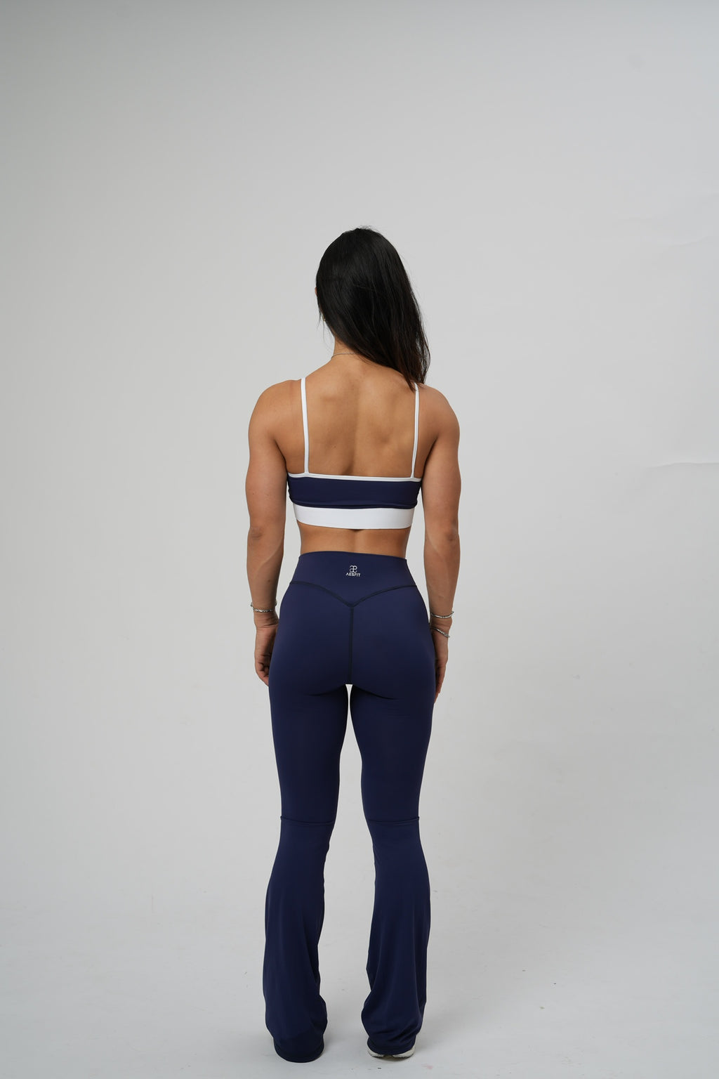 NAVY-WHITE LINES TOP+BOOTCUT