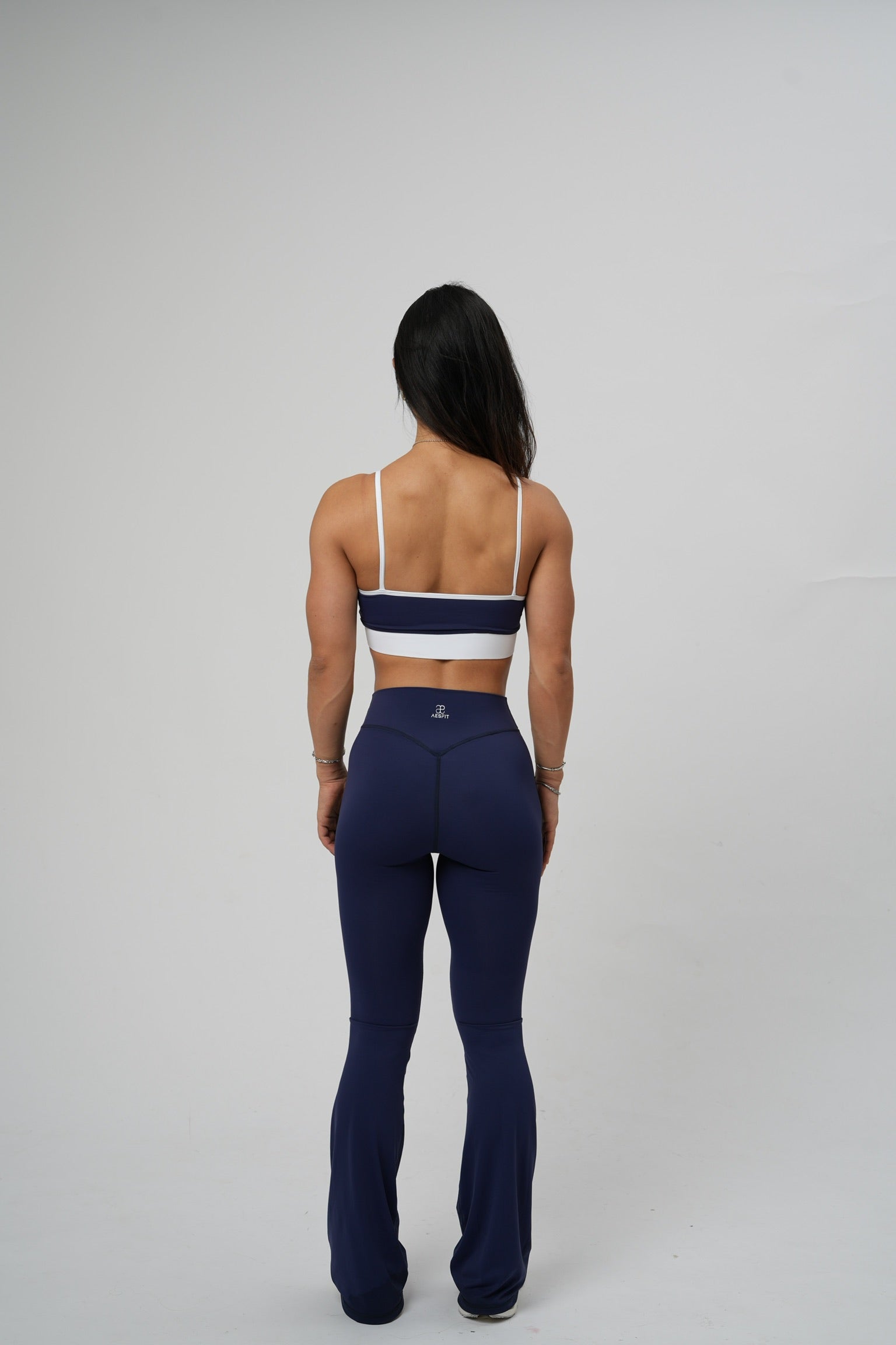 NAVY-WHITE LINES TOP+BOOTCUT